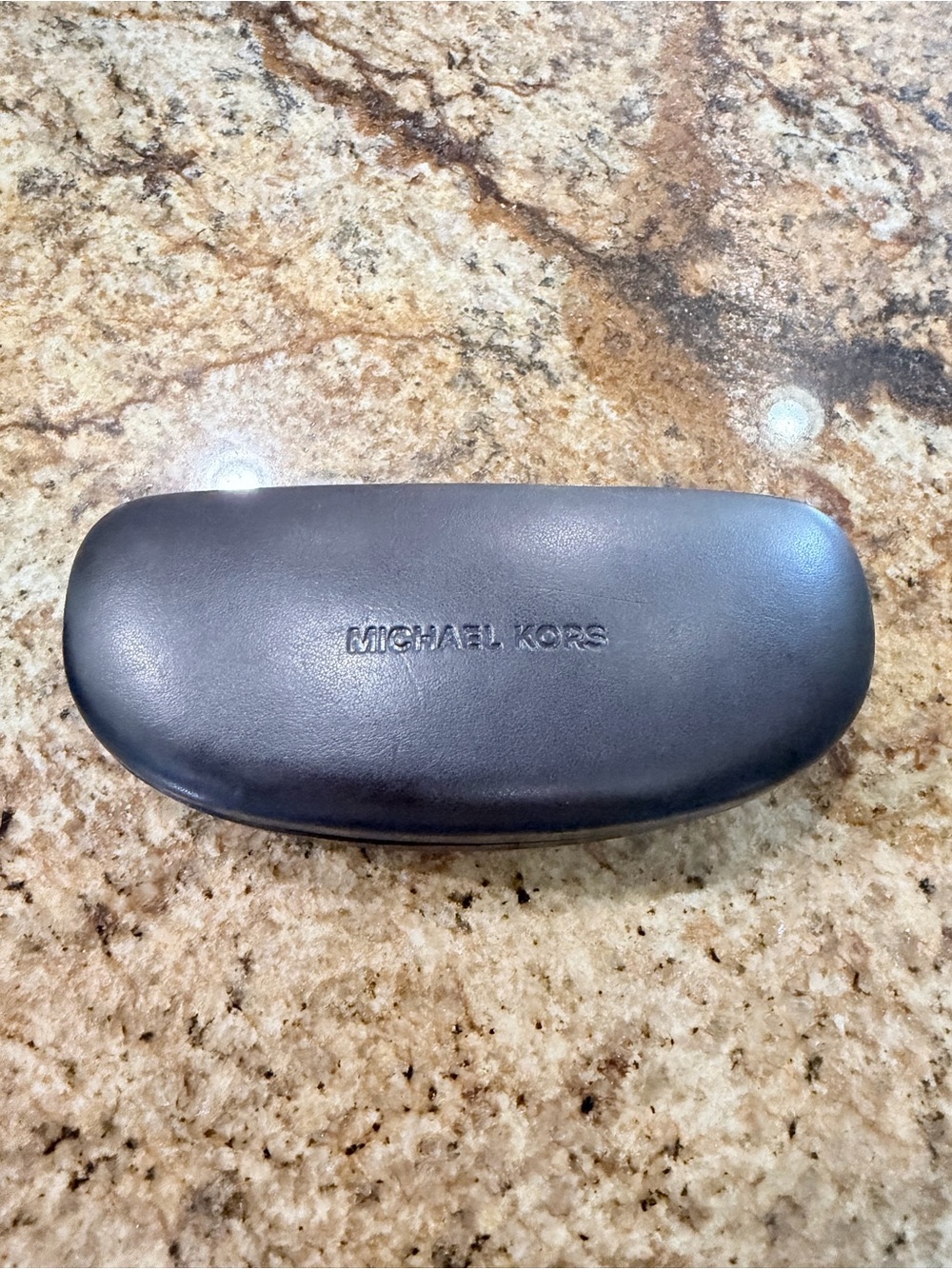 Michael Kors Black Leather Eyewear Case and cleaning cloth